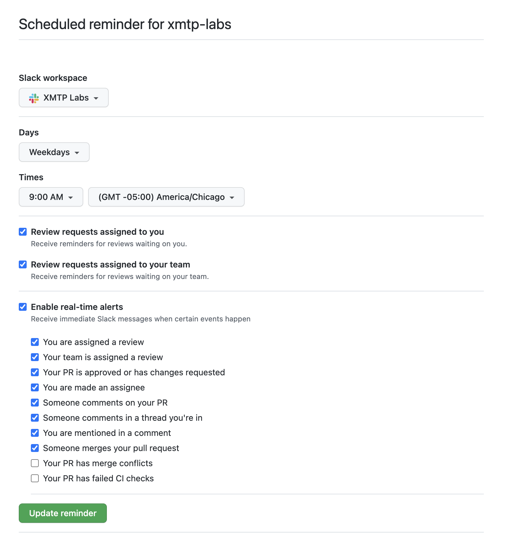 GitHub Scheduled Reminders